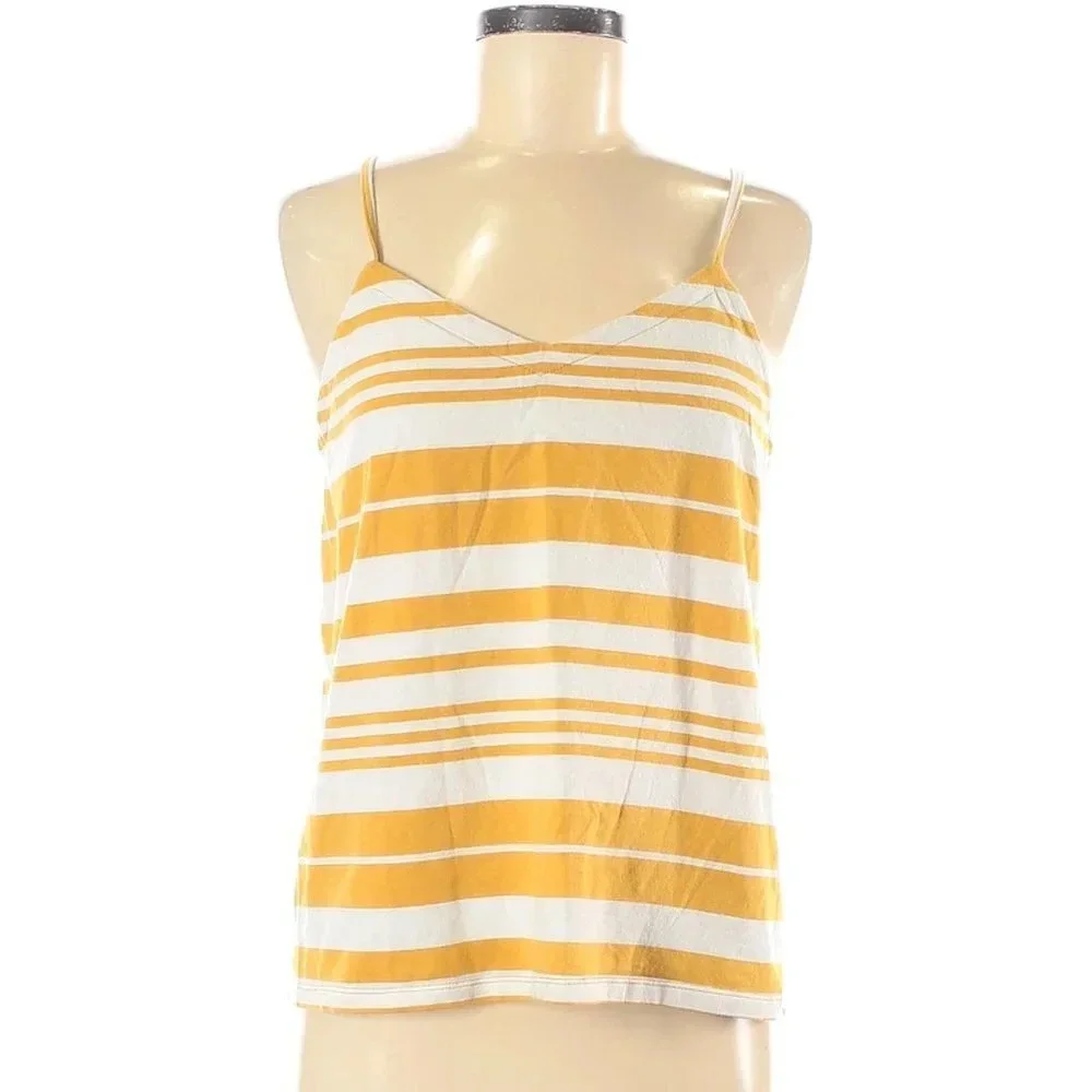 NEW Universal Thread & Co Tank Top Women's Large Squash Stripe Cami Cross Back - Picture 2 of 9